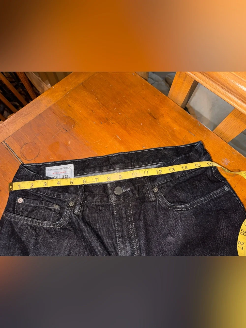 BANANA REPUBLIC Men’s Straight Leg Dark Wash Jeans - 32x32